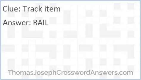 The Crossword Solver found 30 answers to "tack item", 7 letters crossword clue. . Track item crossword clue